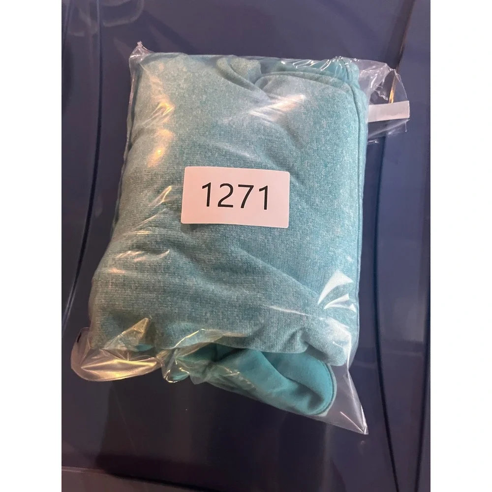 The North Face Womens Teal Heather Full Zip Fleece Jacket Mock Neck Small S/P
